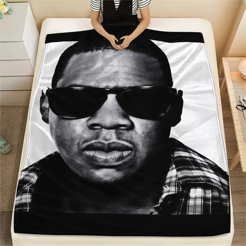 1PC Top Rap Print FlAannel Blanket, High quality Comfortable for All Seasons, Home Decor, Warmth and Comfort