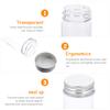 10Pcs Flat-Bottom Clear Test Tubes Pet Plastic Aluminum Screw Caps Compact Travel Friendly Lotion Gel Sample Small