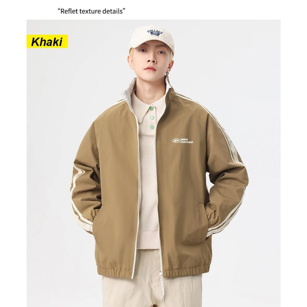 ZYLLO New Jacket Two-sided Long Sleeve Outdoor Men Coats Women Reversible Windproof Coats Splashproof Double-Sided Jackets Couple Top