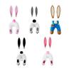 Fabric Easter Rabbit Butt and Ears Door Hanging Wreath Decoration Ornament For Holiday Homes And Party