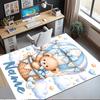 Custom Name Bear Printed Carpet,Rug for Office Chair Living Room Bedroom Kitchen Room Decor Gifts.