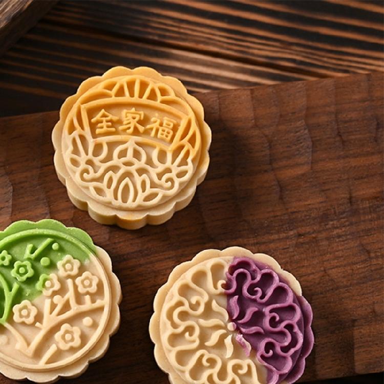 Various Shape Mooncake Mold DIY Hand Pressure Fondant Mooncake Mould with Stamps