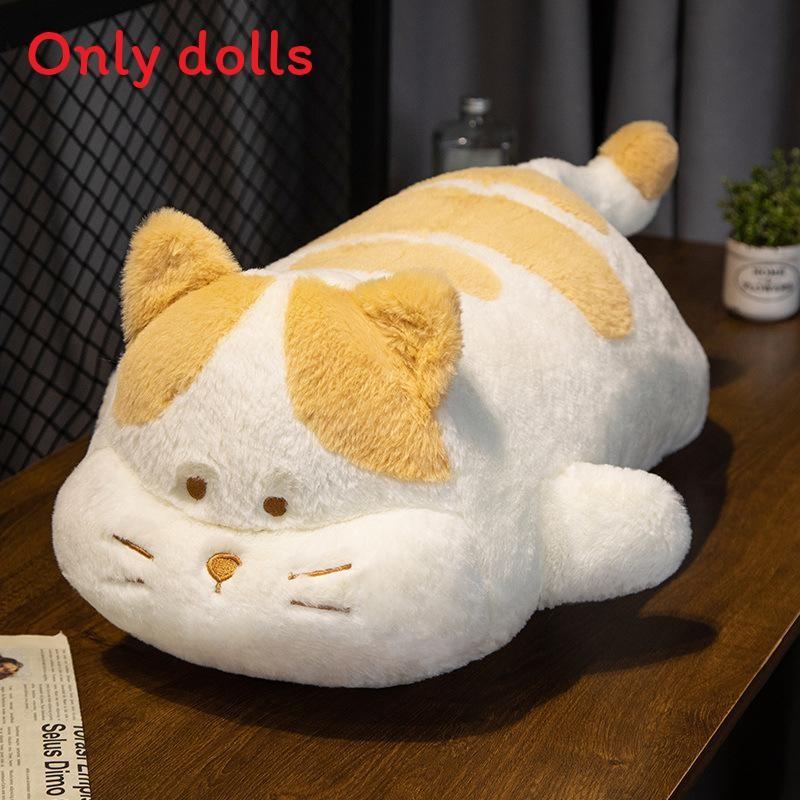 Cartoon Cute Cat Long Pillow With Soft Pp Cotton Filling For Bedside And Napping