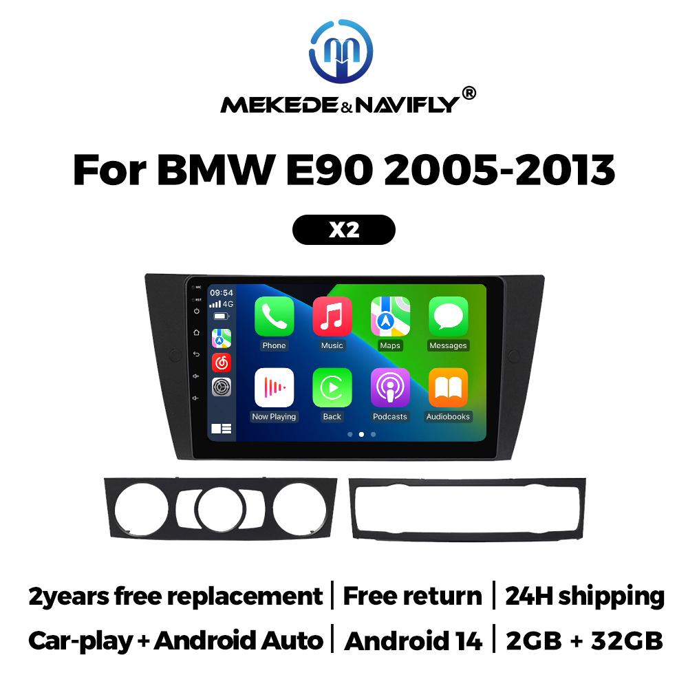 MEKEDE Android Auto Car Radio Screen For BMW E90 E91 E92 E93 2005-2013 Wireless Carplay WIFI Car Multimedia Stereo Video Player