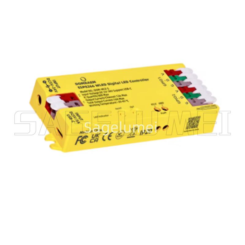 

DC5V-24V USB Питание Управление Wled Максимум 16A с Предохранителем 800IC WS2811/ws2812/APA102 DIY ESP8266 WLED Цифровой Контроллер Светодиодной Ленты