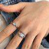 Moonstone Ring Female Cold Wind Open Ring Irregular Index Finger Ring