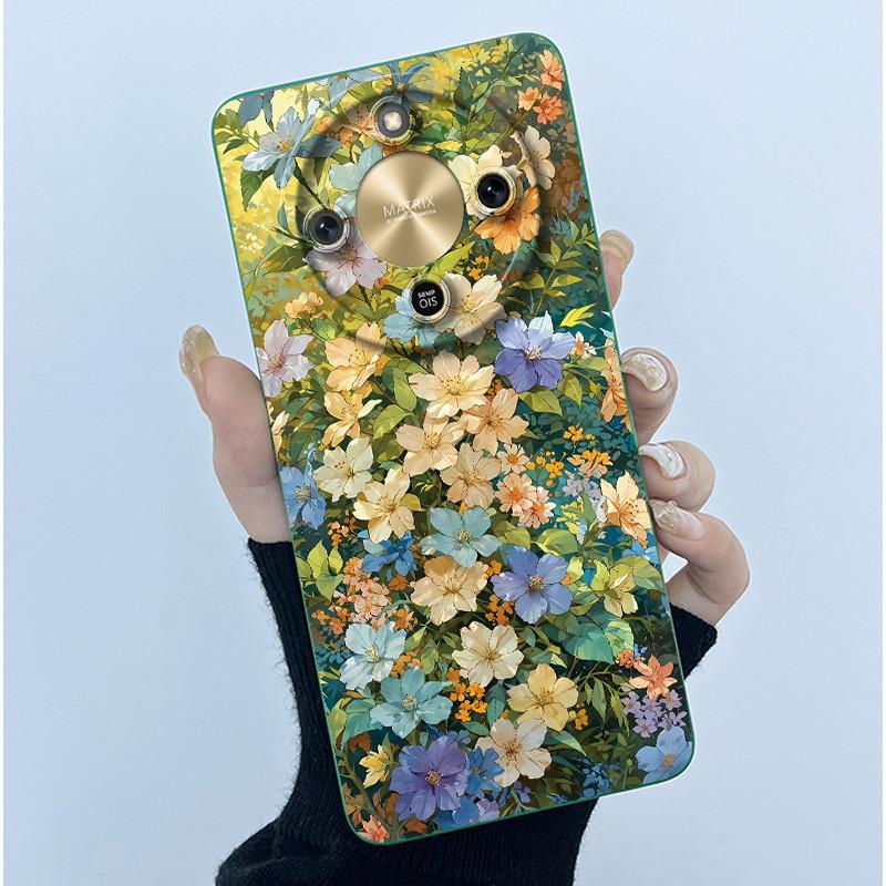 For Honor X9d 5G Case MTN-NX1 Fashion Simplicity Oil Painting Floral Silicone Soft Phone Casing New Design Shockproof Back Cover