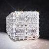 Xiaomi Huitan Geometric Design Women Ring Full Sparkling CZ Fashion Accessories for Party Gorgeous Lady Silver Color Luxury Jewelry
