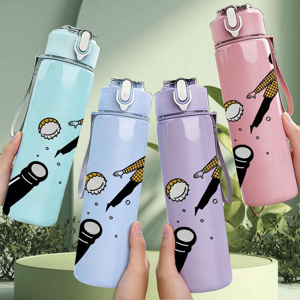 1PC Golf Club Ball Sport Hobby Print 750ml Color Plastic Sports Water Bottle Leakproof Flip Straw Lid Suitable for Sports Office Home Use