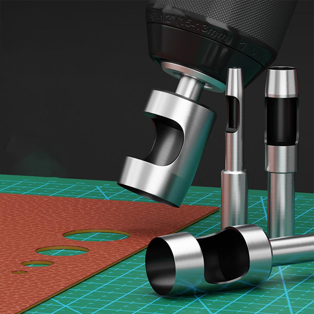 Leather Puncher Round Hole Punch Tools Belt Punching Tool Belt Watch Band Leather Handmade Craft Plastic Hollow Cutter Tools