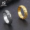 Vintage Stainless Steel Dragon Scale Ring Men Women Punk Hierarchy Ring Fashional Gold Color Cocktail Party Jewelry Hallowmas