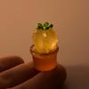 6 Night Light Mini Succulent Cactus Plants - Colorful Resin Fairy Garden Accessories, Cute Desktop Decoration, Suitable for Home