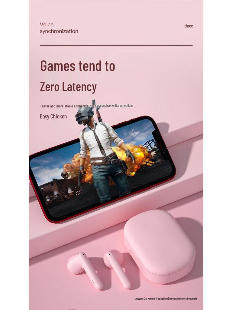 High-Quality True Wireless Bluetooth Earphones: Cute Girl Style, Ultra-Long Standby, Compatible with Apple, Huawei, Vivo