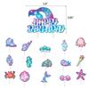Mermaid-Themed Party Decoration Set: Ocean Mermaid Birthday Banner, Cake Topper, and Balloon Decorations