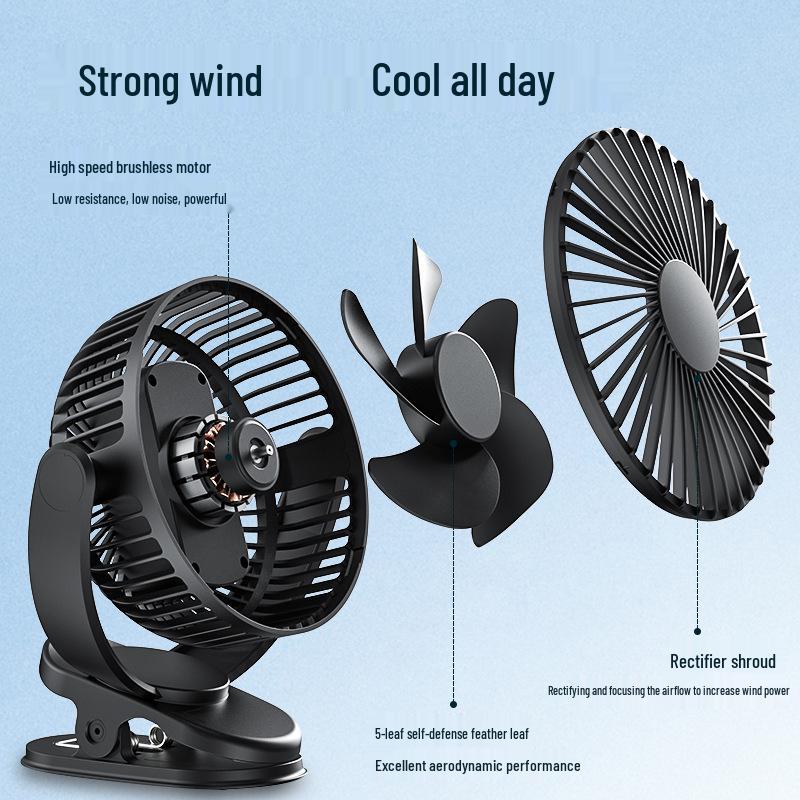 Portable USB Rechargeable Fan: Silent, Dual-Use, Long Battery Life, Strong Wind for Dorm, Office, or Home