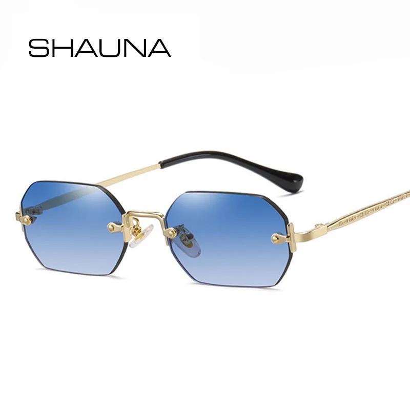 SHAUNA Gothic Rimless γυαλιά ηλίου Retro Punk Gradient Shades UV400