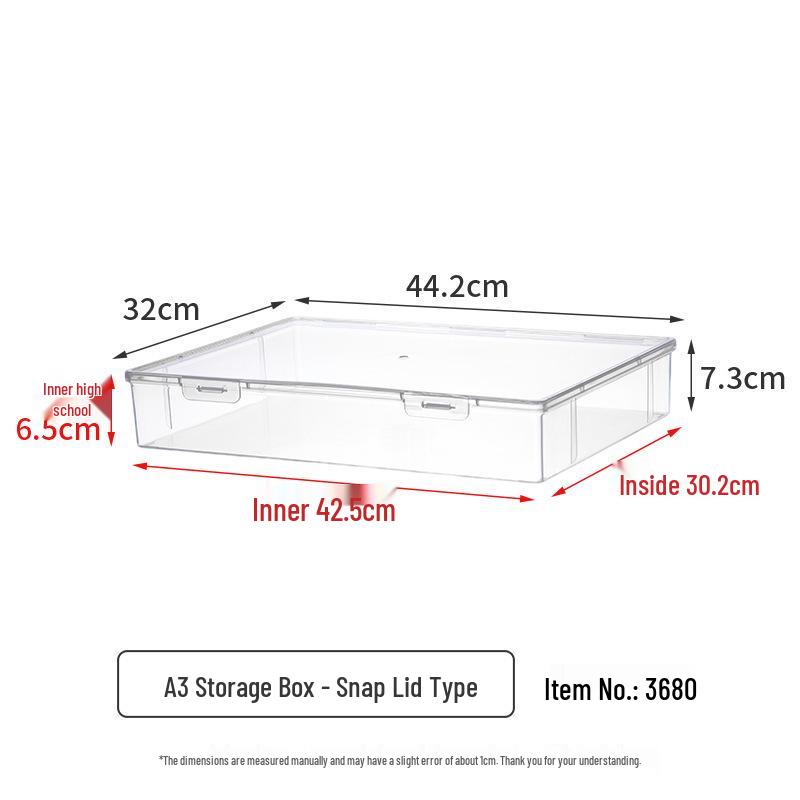 Transparent Large Capacity Stationery Box for Sketch, Marker & Colored Pencils