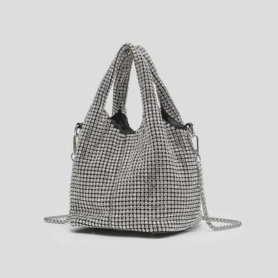 Diamond Bags for Women: Evening Clutch, Bucket Bags, Rhinestone Chain Bags, Shiny Handbags, and Messenger Bags.