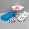 Multicolor Doll Swimming Pool Plastic Doll House Accessories Creative Dollhouse Pool Scene  Toy