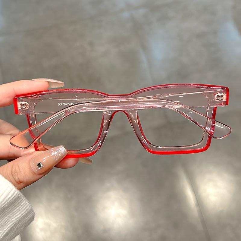 Anime Square Clear Lens Glasses Candy Color Cosplay Costume Decorative Glasses Computer Spectacles For Women Men