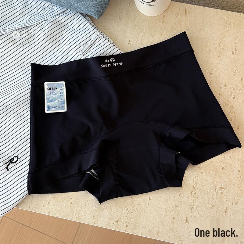 10A Antibacterial Ultra-thin Macaron Color Ice Silk Women's Boxer Briefs - Breathable & Skin-friendly.