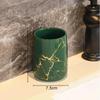 Creative Marble Texture Ceramic Toothbrush Cup Bathroom Accessories Set Soap Bottle Toothbrush Holder Soap Dish Household Tray