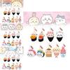 Soft Plush Bear Sushi Keychain Set Lovable Japanese Anime Characters For Gifts