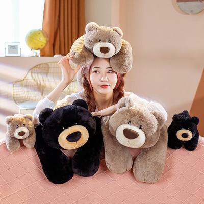 1pc 30 /50 /70cm Kawaii Lying Teddy Bear Plush Toys Lovely Bear Pillow Soft Stuffed Animal Dolls Baby Kids Appease Accompany Gift