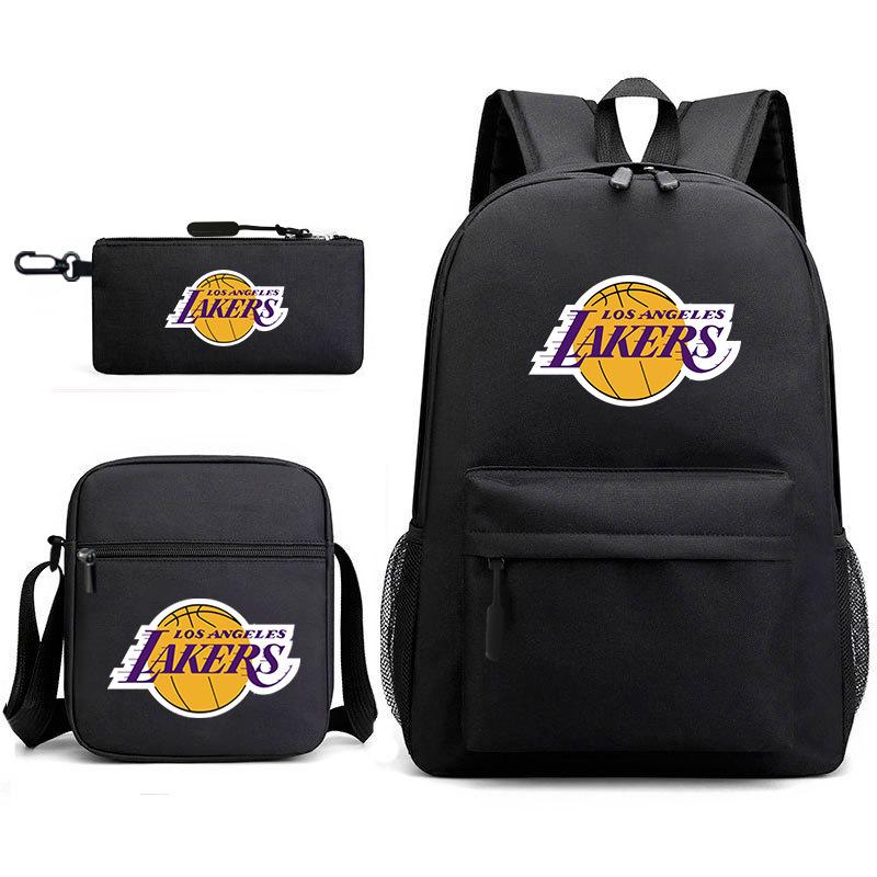 Youth Fashion Backpack Shoulder Bag Pencil Case Children'S Student School Bag 3-Piece Set