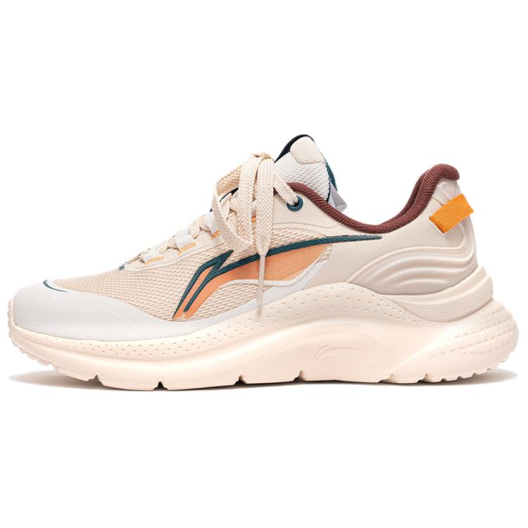 

Li Ning Flow Cloud Удобные Универсальные Прочные Нескользящие Низкие Повседневные Кроссовки для Бега Мужские кроссовки Розовые Белые ARSV043-2 42⅓