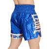 Leone 1947 DNA Shorts, Unisex Muay Thai/Kickboxing Shorts, Satin Fabric with Elastic Waist (Size L), Blue/Gold, AB966 [Authentic]