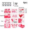 6PCS Valentines Party Scratch Off Cards Set Includes 8 Love Sticker Practical Paper Craft For Couple Game Night Activities
