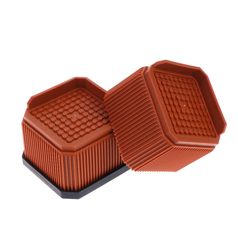 Adjustable Bed Lifter Professional Heavy Duty Square Furniture Foot Pad Non Slip Design for Couch Table and Desk