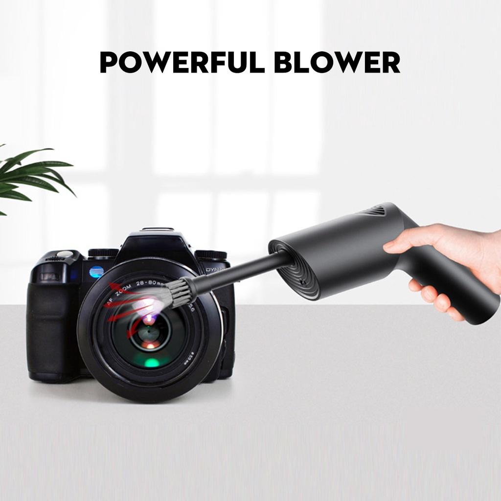 

39000 об/мин Перезаряжаемый Беспроводной Пылесос USB Воздуходувка Сжатого Воздуха Пистолет для Сдувания Пыли Для Чистки ПК Ноутбука Автомобиля Клавиатуры Черный 50 Вт