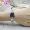 NAIDU Oval Dial Steel Band Women's Luxury Quartz Watch with Stick Markers