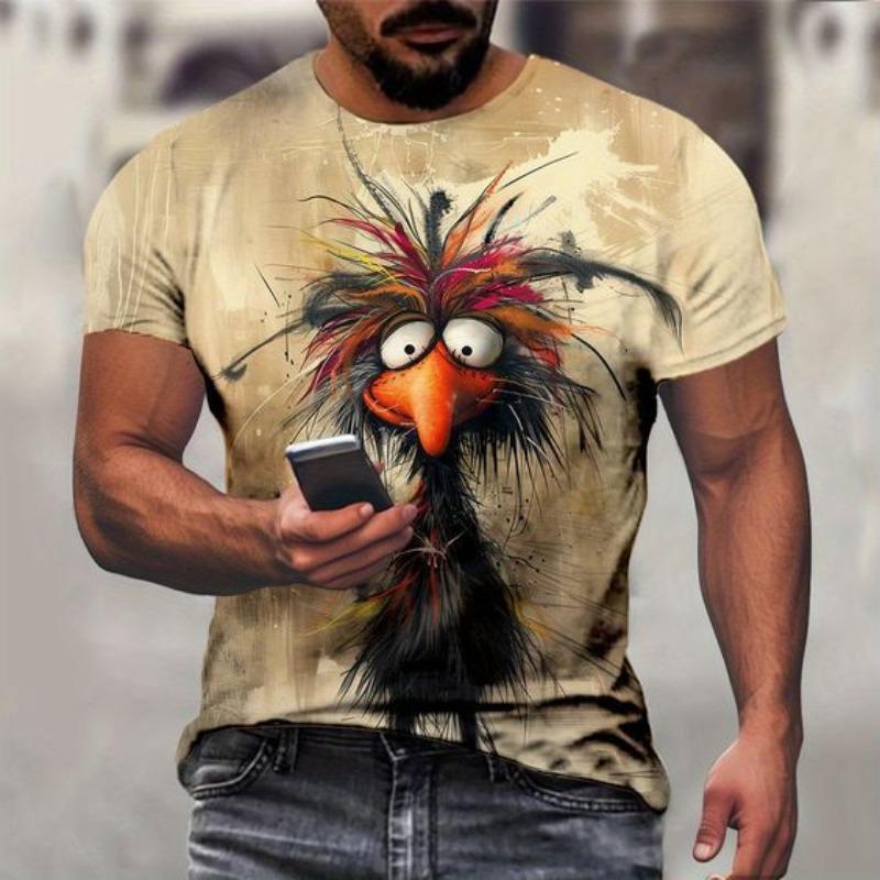 

Men s Summer Loose Line Drawing Abstract 3D Printed Round Neck Casual T-shirt 6XL