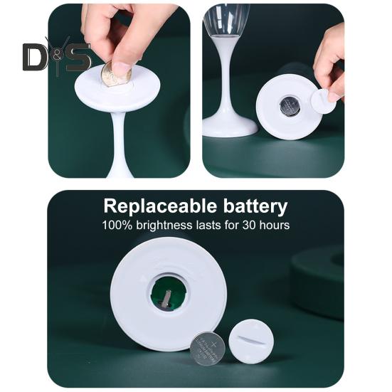 1/6 buc. LED-uri iluminate pentru vin, şampanie, sticlă, favoruri de petrecere, ceşti de shot, cafea, lapte, pahare de whisky, pentru festivaluri de grătar, petrecere multifuncţională