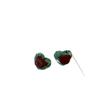 Silver needle resin simple fashion love earrings cartoon sweet and cute temperament earrings niche high-end earrings women