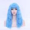 Wig Water Ripple Wig Multi-Color Mixed Color Long Curly Hair, Slightly Curled Big Scalp Air Bangs