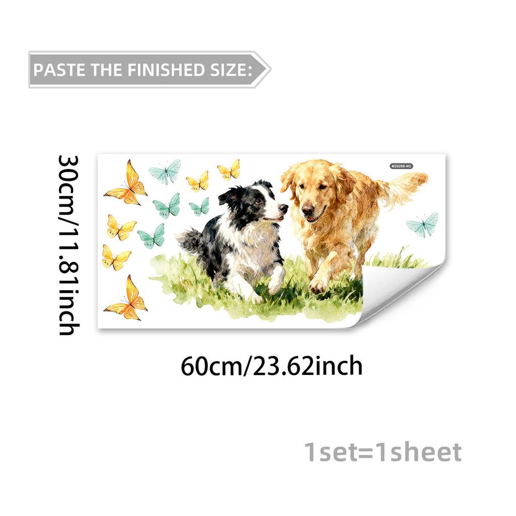 Tree Cartoon Animal Dinosaur Butterfly Wall Stickers, Living Room Bedroom Kids Room Decor, Self-Adhesive Wall Art