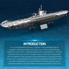 3624PCS U Shaped Submarine Building Blocks Undersea Ship Model Bricks With Base Bracket Desktop Deco Kids DIY Toys Holiday Gifts