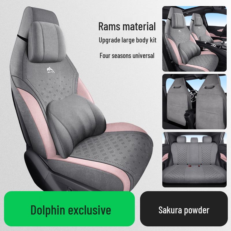 BYD Dolphin Ventilated Seat Cover Set - Premium Full Coverage with One-Piece Headrest for All Seasons.