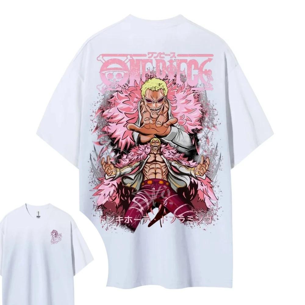 2026 ONE PIECE Doflamingo Short-sleeved Men's and Women's Same Style Comfortable Short-sleeved Couple's Clothing Casual Short-sleeved