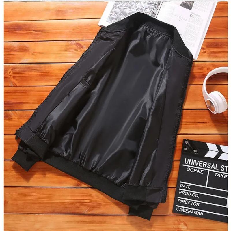Spring and Autumn Large Size Men's Stand Collar Baseball Uniform Tops New Korean Style Jackets