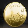 1PC Golden Angel Girl 7 Commemorative Medal Painted Emblem Relief Commemorative Medal Commemorative Coin