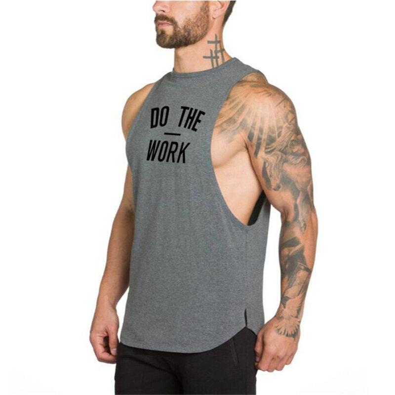 Muscleguys Męski Tank top do kulturystyki Odzież na siłownię Fitness bezrękawnik Męski Bawełniany Modny Podkoszulek Kamizelka Muscle Odzież sportowa