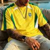 Summer New Brazil Football Jersey for Men's 2026 Match Sports T-shirt Quick Drying Breathable Tee Shirt Women Short Sleeved Top