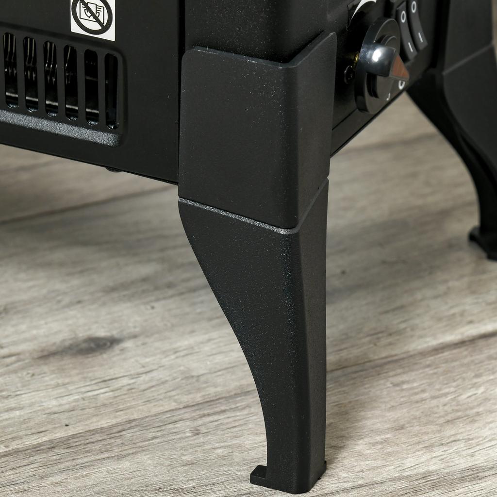 Electric Fireplace Stove, Free Standing Fireplace Heater with Realistic Flame Effect, Dual Power Settings (1800-2000W)