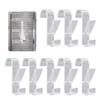 Set of 8 Clear ABS Radiator Hooks for Towel Rails — Double, No Drilling
