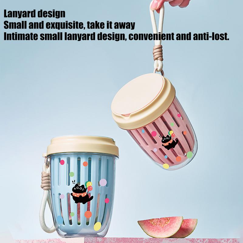 Fruit And Vegetable Cup Drainable Storage Container Breakfast Bottle Reusable Food Dressing Cup Fruit Storage Bottle For Picnic